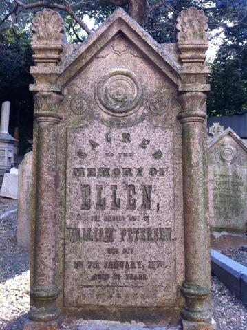 Ellen Petersen's grave 2