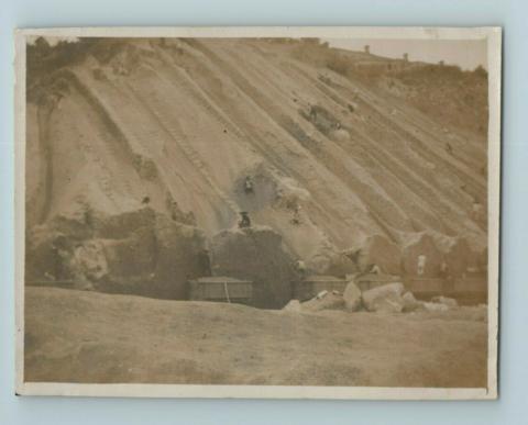 labourers  shifting a sandhill 1920's