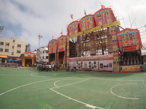 Preparation for Cheung Chau Bun Festival