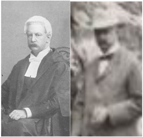 w m goodman and man in belvedere garden