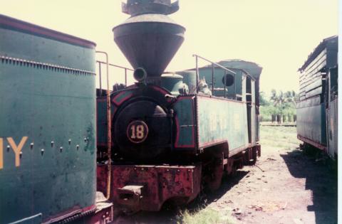 Ex-KCR Bagnall 0-4-0 tank locomotive in the Philippines 1993 