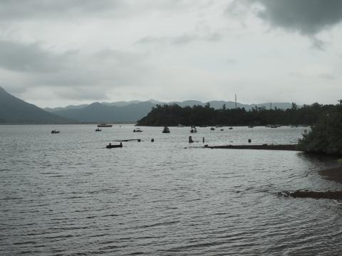 Ruins of some structure in the water