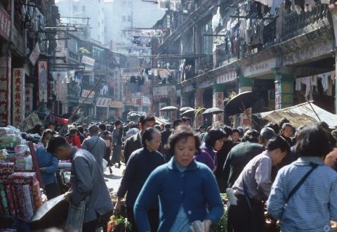 Reclamation Street, Yau Ma Tei, looking south, c.1967