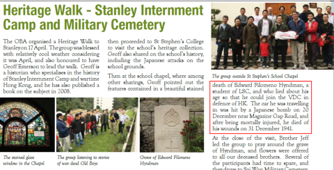 HYNDMAN, EDWARD FILOMENO - La Salle Old Boys' Newsletter 2010