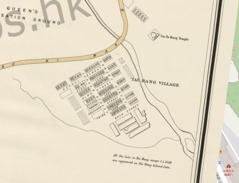 1901 Plan of the City of Victoria, Tai Hang