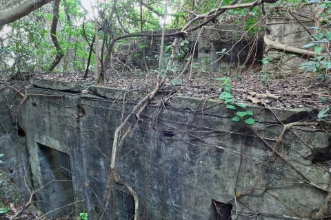 West gun position - staging area and gun platform