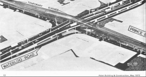 Prince Edward Road temporary flyover-built in only 5 days- 1973