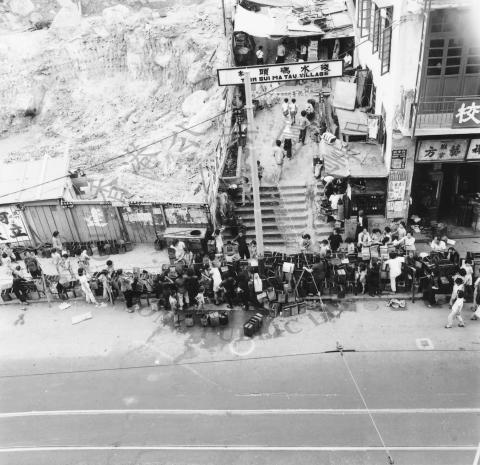 water tanks queueing in the 60s