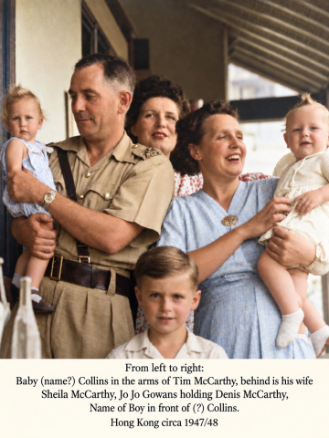Tim, Sheila McCarthy, Jo Jo Gowans holding Denis McCarthy , Collins baby & Boy