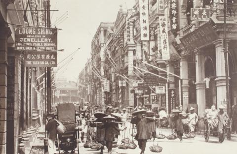Queen's Road Central, Hong Kong, c.1924. Photo by Denis H. Hazell.