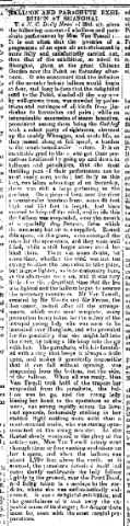 Shanghai female balloonist original newsprint text report
