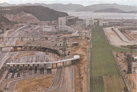 Shatin Racecourse under construction circa 1978