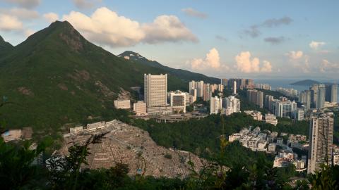 Overlooking Pok Fu Lam from the Mount Davis trig point