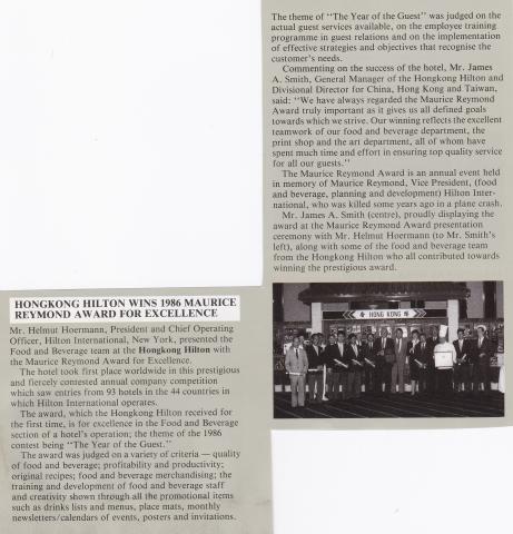 Maurice Reymond Award 1986
