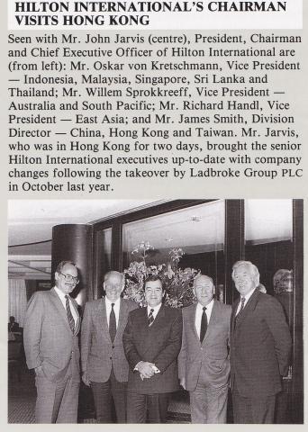 Hilton International Chairman visits HK