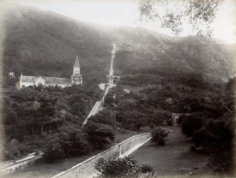 1890s Peak Tram with bridges