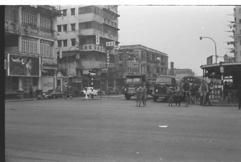Crowded Street Corner, Hong Kong, circa 1964