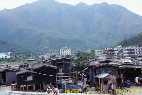 View of Mui Wo (梅窩) village, Lantau Island (Hong Kong), 1983