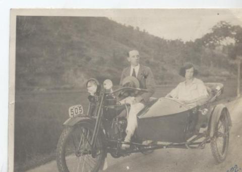 1922 Motor bike and side car Hong Kong