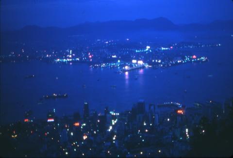 1966 Nighttime view from the Peak