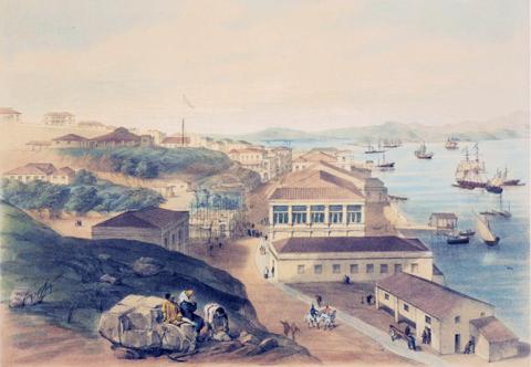View of Queen's Road and the Harbour Looking West from Murray's Battery
