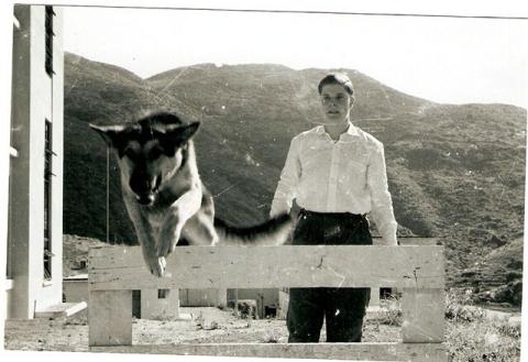 Cpl Jock Renton and Air Dog Darkie