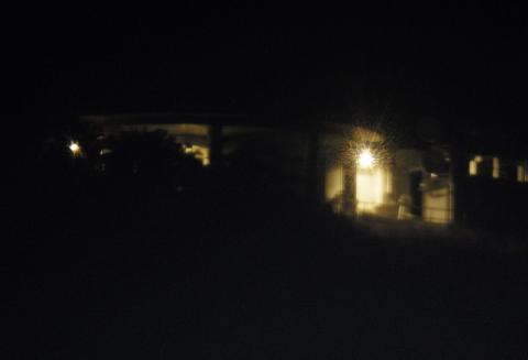 photo of unit at night