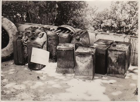 Fuel Cans from squatter fire 1950s