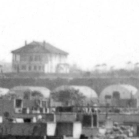 Argyle Street Barracks with Kowloon Hospital beyond