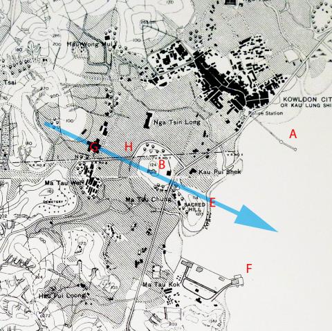 1903 Map of area around Ma Tau Wei