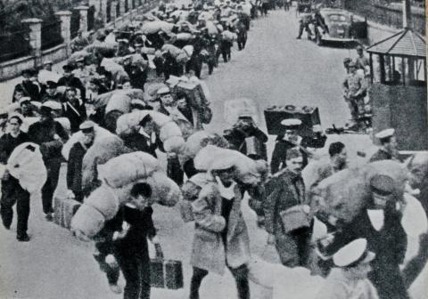 Brit. POW's leave HK for Japanese prison campArmy