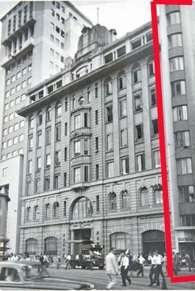 Fu House, highlighted in red, adjacent to the Bank of Canton Building