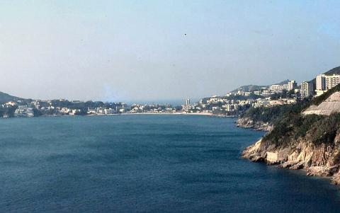 1983 - view to Stanley from Turtle Cove Villas