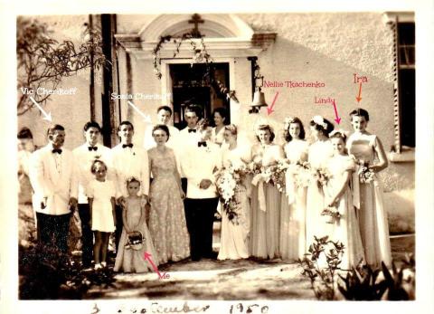 1950 Cherikoff wedding at Russian Orthodox Church, Kowloon Tong