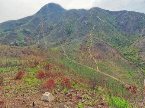 Tsing Shan (Castle peak) firing range boundary marker No. 4