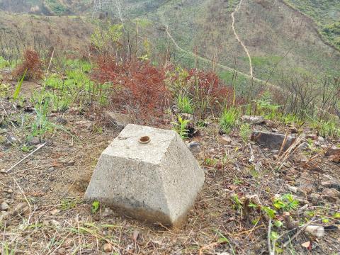 Tsing Shan (Castle peak) firing range boundary marker No. 4