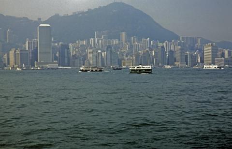 Victoria Harbour and Central from Star Ferry (1980)