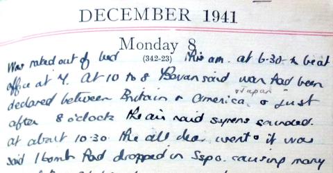 Extract from Barbara Anslow's Diary