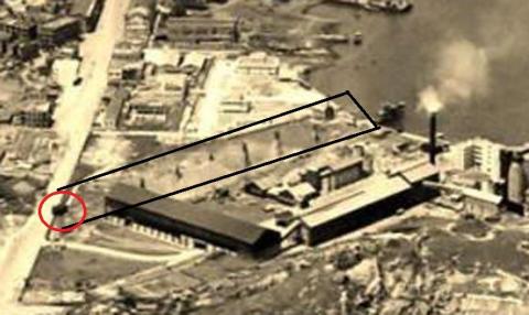 1949 aerial view of Green Island Cement Company