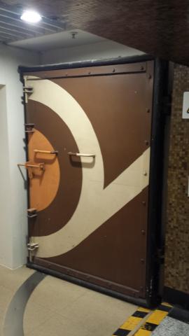 Metal door in Wong Tai Sin MTR near exit D2