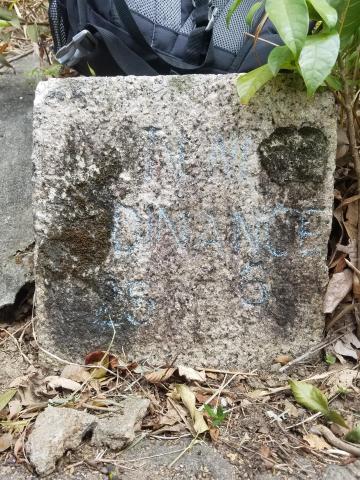 Ordinance marker stone on Jat's Incline 