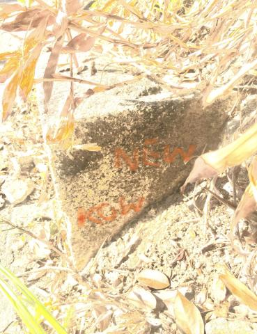 JAT incline NK/NT boundary stone (NK surface) (b) (Inscriptions able to be seen are colored with orange on screen) 