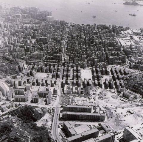 Aerial View of Sham Shui Po and Shek Kip Mei 1973-08-02.jpg