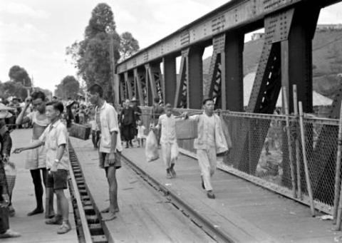 Border Rail/Pedestrian Bridge at Lo Wu,  c. 1950s