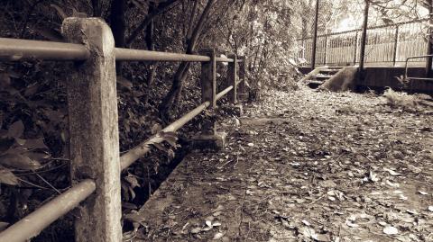 Bowen Road Old Section Leading To The Fence