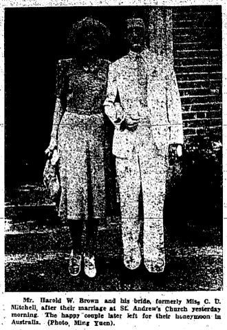 Brown Mitchell Wedding Photo, Hong Kong Daily Press, page 8, 13th June 1939.png