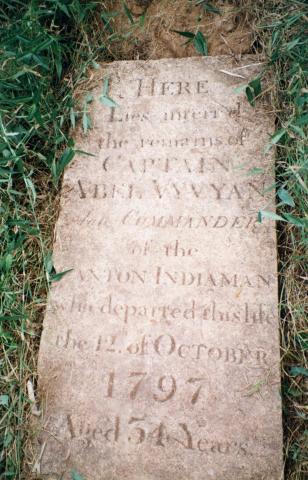Grave of Captain Abel Vyvyan - Died 2th October 1797
