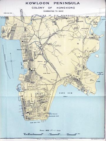 Map of Kowloon Peninsula - 1909