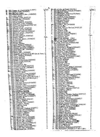 Tse Dickuan's list of POWs. Page 6 of 45