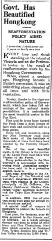 Government's reafforestation policy-HK Telegraph-28-08-1935